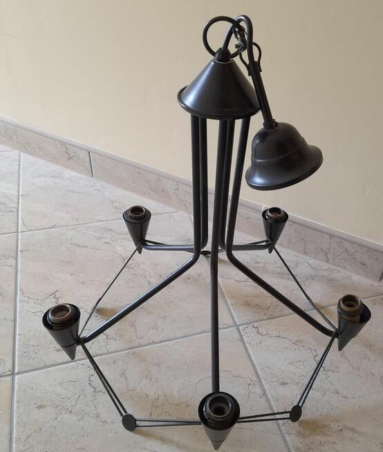 Lampa wisząca, geometryczna, industrialna