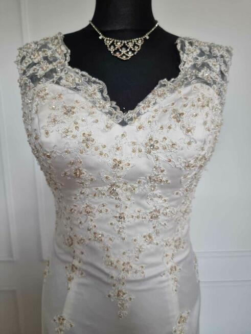 Tanio Sprzedam suknie ślubną rozmiar 36-38