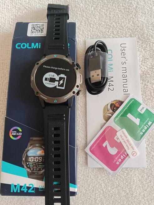 Smartwatch COLMI M42 Czarny , ekran 1,43 Amoled