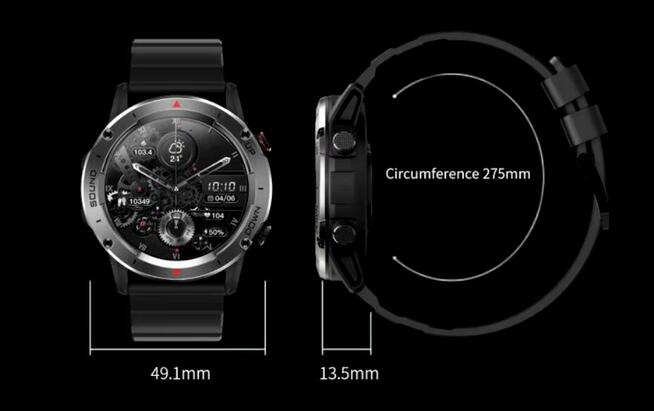 Inteligentny sportowy SmartWatch Mevaden NX9 1.39 Ekran HD