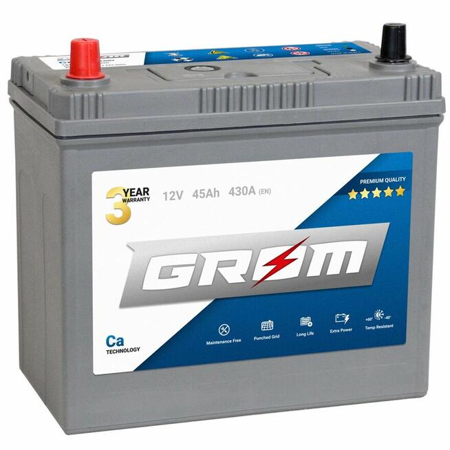 Akumulator GROM Premium 45Ah 430A Olsztyn 668x648x053