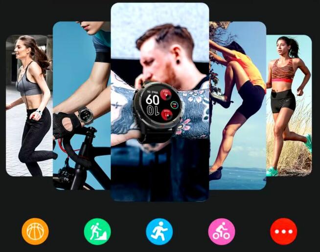 Inteligentny sportowy SmartWatch Mevaden NX9 1.39 Ekran HD