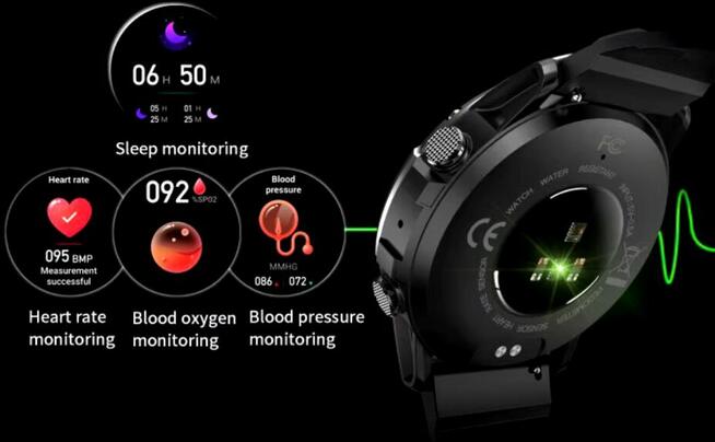 Inteligentny sportowy SmartWatch Mevaden NX9 1.39 Ekran HD