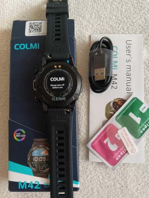 Smartwatch COLMI M42 Czarny , ekran 1,43 Amoled