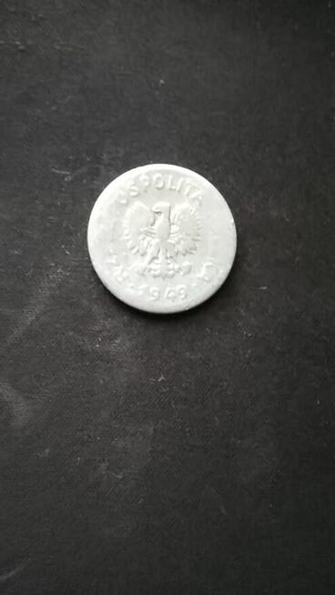 2. PRL 1 zł. z 1949 r. bez znaku menniczego