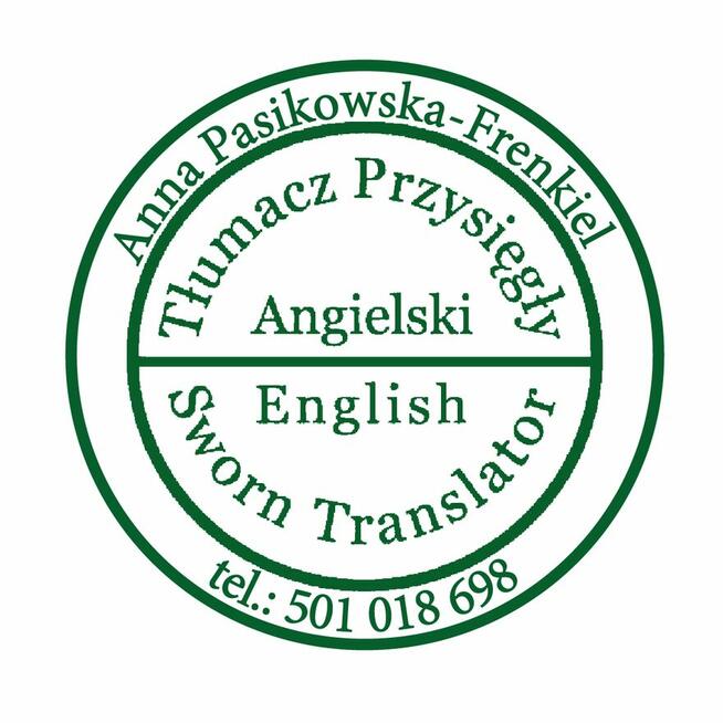 Tłumacz przysięgły j. angielskiego