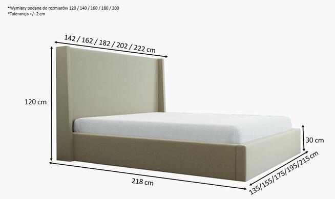 Łóżko sypialniane ARIA 160x200