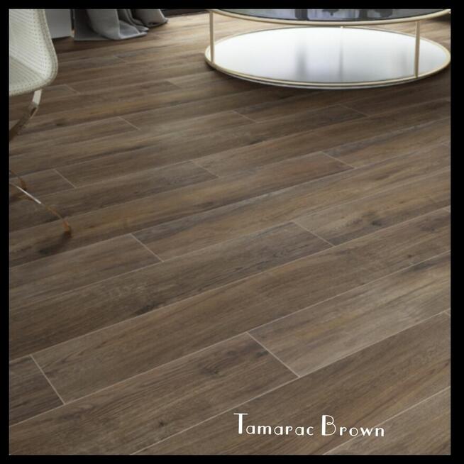 Płytki drewnopodobne podłogowe gresowe 120x20 TAMARAC Artens