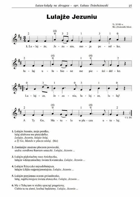 Kolędy na skrzypce - nuty 24 kolęd, słowa, mp3, łatwe, nowe