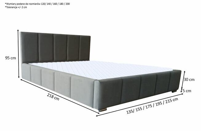 Łóżko sypialniane AGNES 120x200