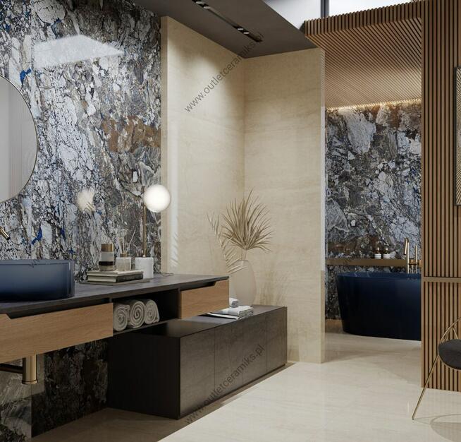 Płytki ścienne łazienkowe beżowy beton Dignity beige Cerrad
