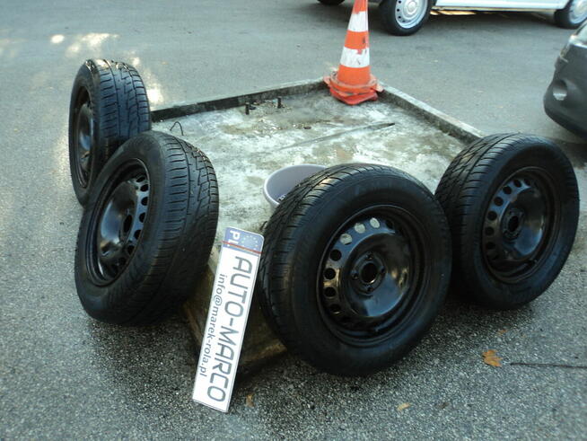 sprzedam ładne opony zimowe razem z felgami stalowymi, 2017r