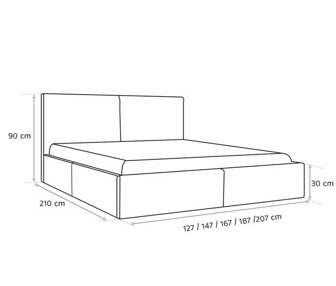 Łóżko sypialniane VENICE 160x200