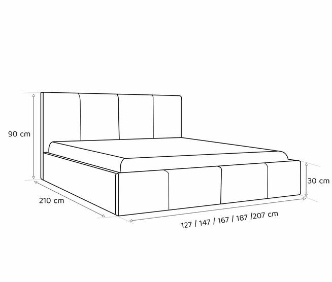 Łóżko sypialniane LILY 160x200