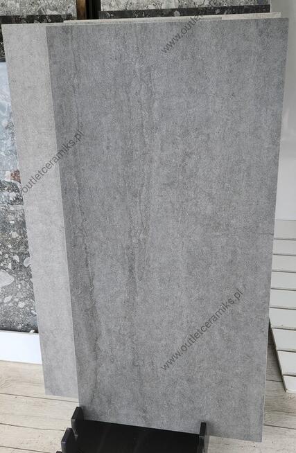 Płytki łazienkowe grafitowe ścienne, podłogowe gres Dignity