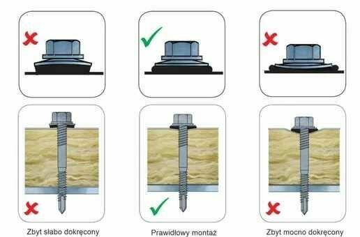 Wkręty do Płyt Warstwowych PIR Eternit Eurofala do drewna