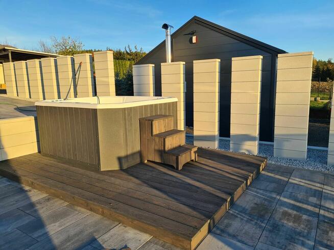 Jacuzzi 6-osobowe, balia ogrodowa, wanna SPA- Domek i sauna