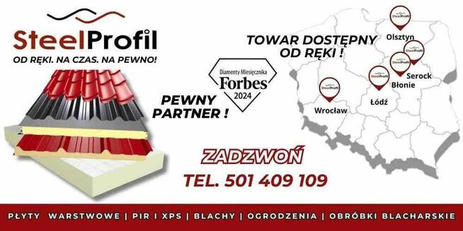 Płyta Warstwowa 4 cm Obornicka PIR PUR Dwuwarstwowa