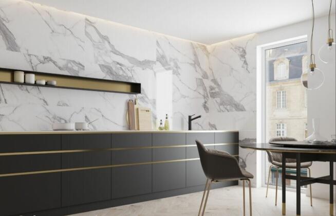 Płytki polerowane marmur ścienne, podłogowe Calacatta white