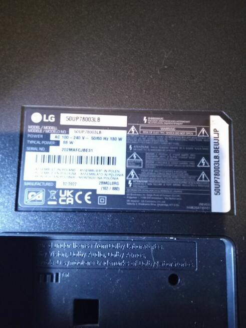 Sprzedam Głośniki Od Telewizora Lg 50UP78003LB