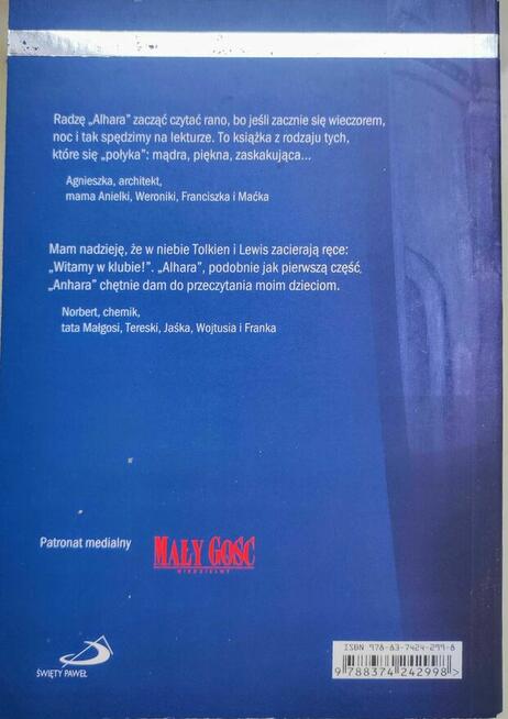 Książka Alhar syn Anhara powieść antymagiczna 2