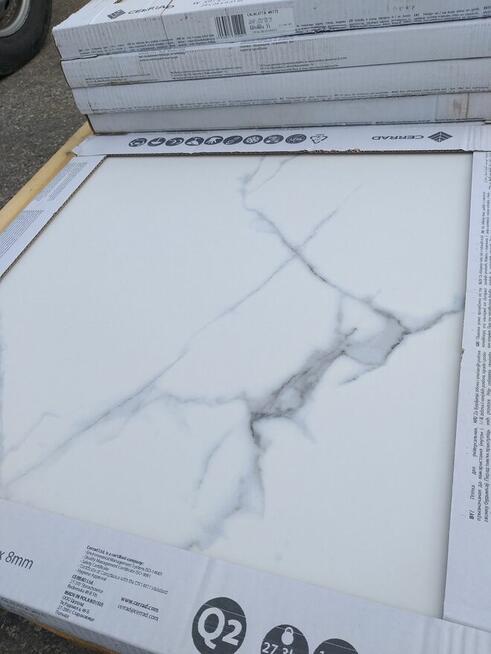 Płytki ścienne, podłogowe biały marmur Calacatta white gat.1