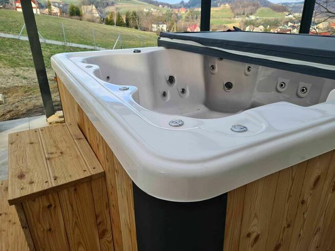 Jacuzzi 6-osobowe, balia ogrodowa, wanna SPA- Domek i sauna