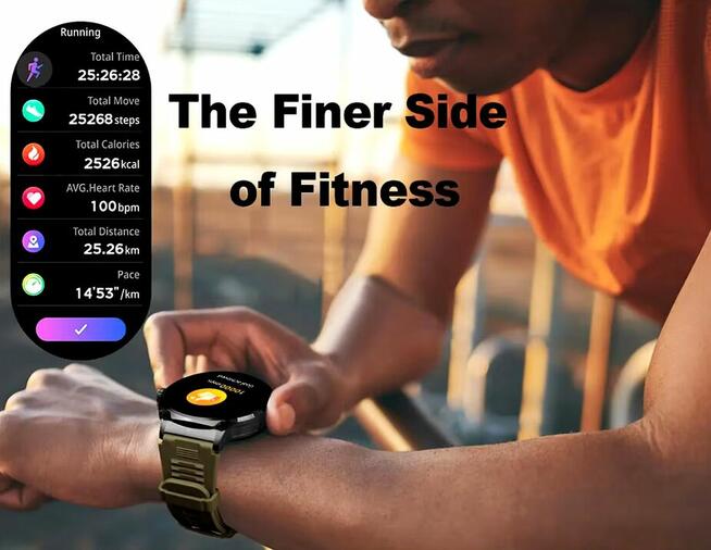 SmartWatch Inteligentny V69 1.85 calowy okrągły ekran HD