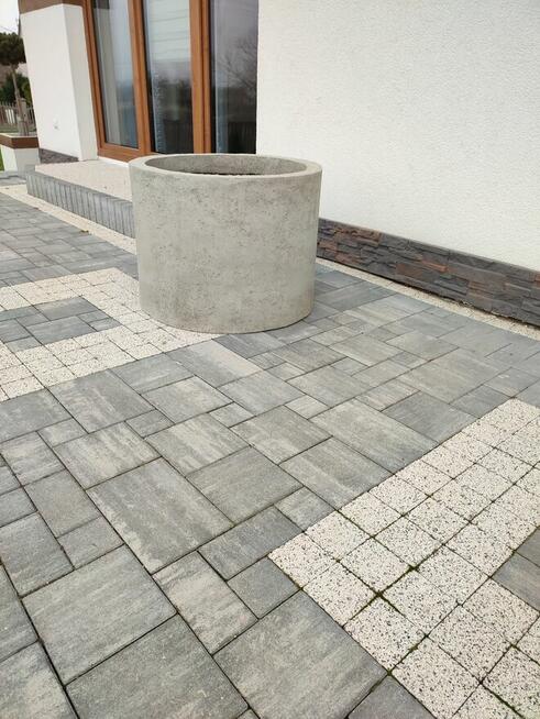 Okrągła donica termo . Różne wykończenie.Transport cały kraj