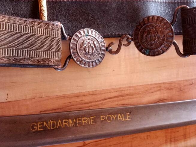 Szabla oficera Żandarmerii Królewskiej Francja + Pas