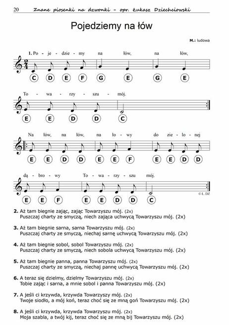 Łatwe kolędy na dzwonki - nuty 23 kolęd, słowa, naklejki mp3