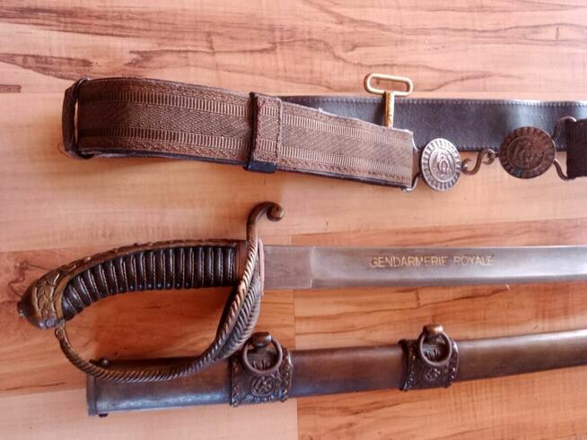 Szabla oficera Żandarmerii Królewskiej Francja + Pas