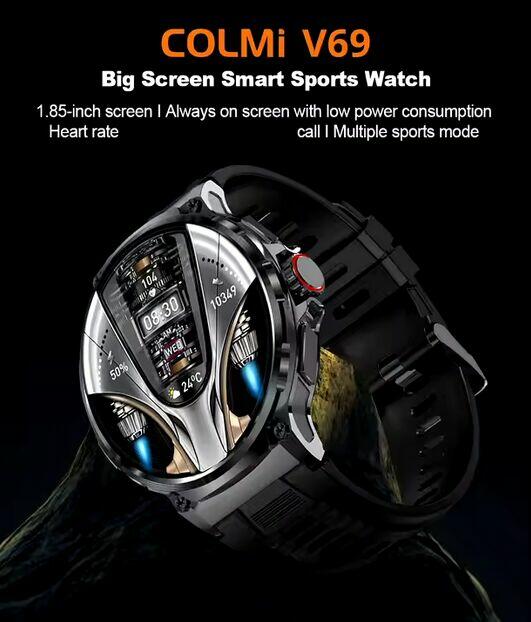 SmartWatch Inteligentny V69 1.85 calowy okrągły ekran HD