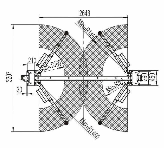 Podnośnik Dwukolumnowy Łączony Górą Automat 4T 4,9M