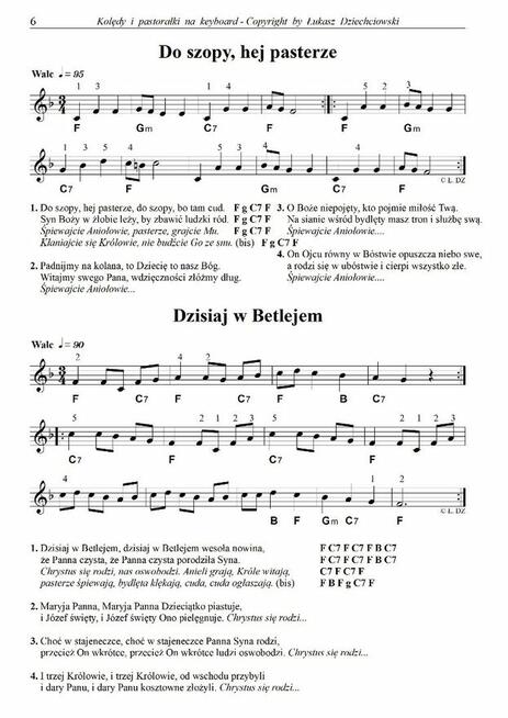 Kolędy na keyboard - nuty, podkłady muzyczne mp3, 60 kolęd