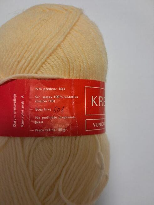 Włóczka do robót ręcznych, jasnokremowa i kremowa (5 motków)