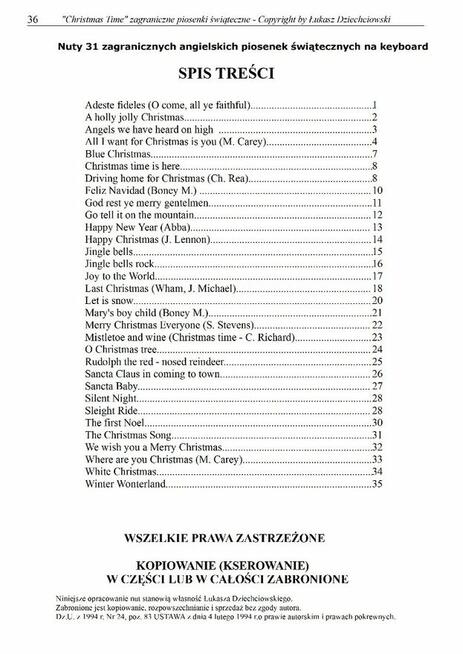 Kolędy na keyboard - nuty, podkłady muzyczne mp3, 60 kolęd