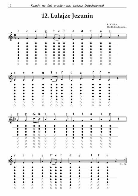 Znane piosenki na flet prosty - nuty, tabulatura, mp3, nowe