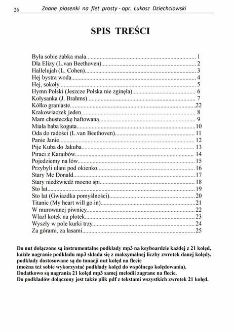 Kolędy na flet prosty - nuty, tabulatura, podkłady, nowe