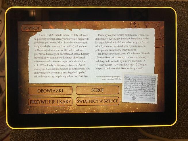 Instalacje audiowizualne interaktywne w muzeum