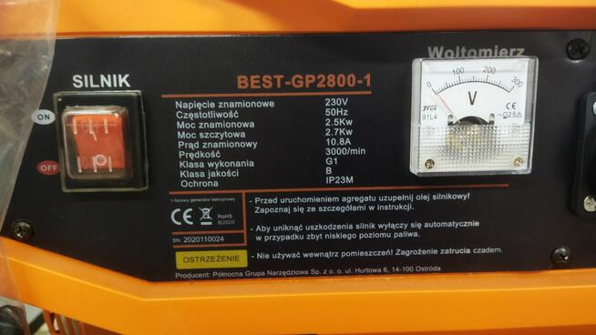 Agregat prądotwórczy, generator,2.5 Kw 2.7 Kw
