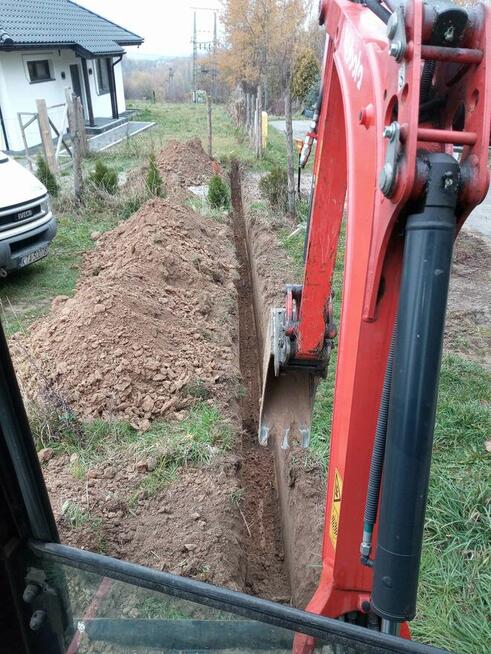 Usługi minikoparka koparka TARNÓW wiertnica wywrotka