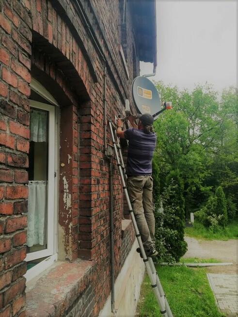 Montaż ustawianie anten satelitarnych naziemnych montaż tv