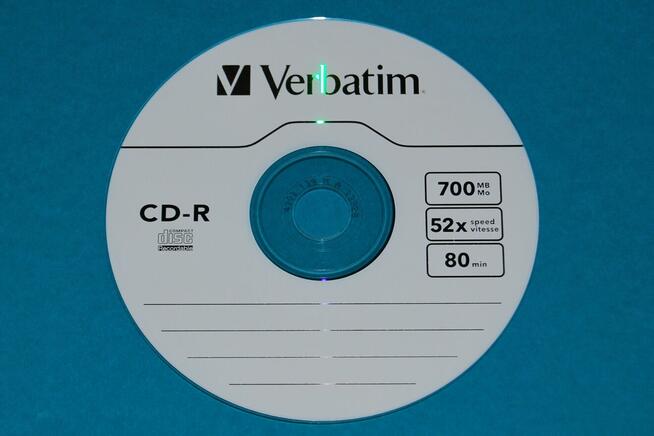 VERBATIM CD-R 52X 80MIN 700MB 1 szt + BENQ CD-R