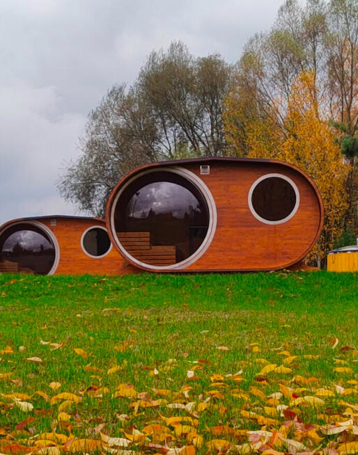 Sauna ogrodowa SPA Panorama 4 x 2,45 m przedsionek piec