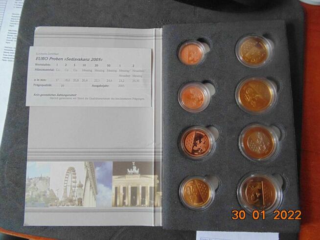 Monety Euro-Proben, oryginalnie zapakowane