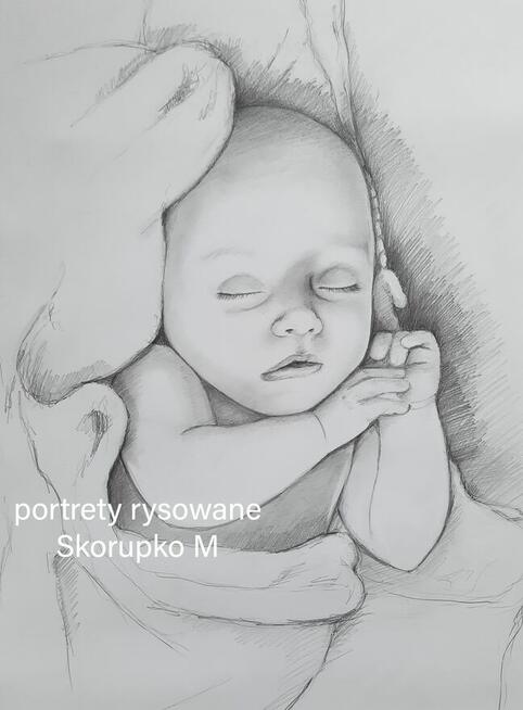 Portret ze zdjęcia na zamówienie. Ręcznie rysowany.
