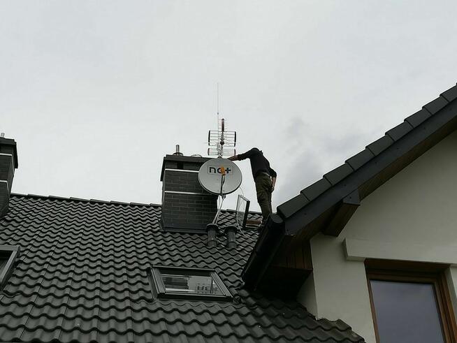 Montaż ustawianie anten satelitarnych naziemnych montaż tv