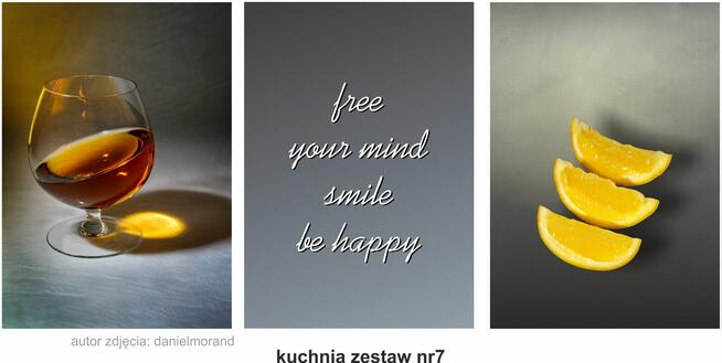 obrazy, plakaty PREMIUM, kuchnia, zestaw 3szt. A3, wzory...