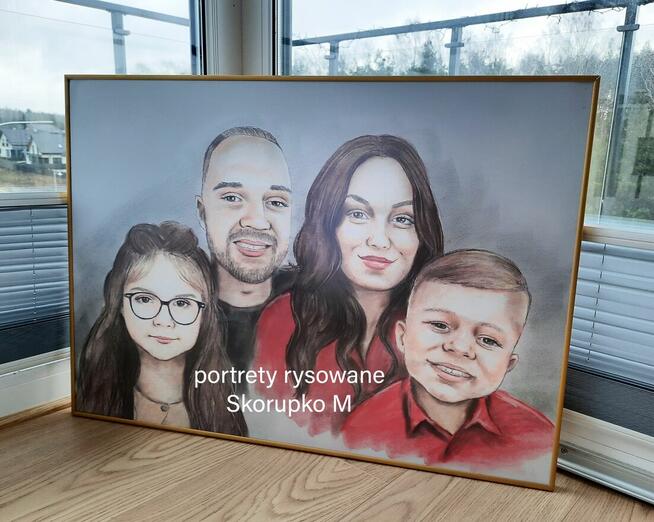 Portret ze zdjęcia na zamówienie. Ręcznie rysowany.